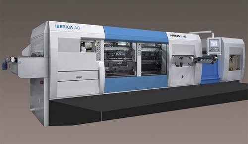 Iberica I-PRESS 144 K: automatic platen press with stripping and blanking unit